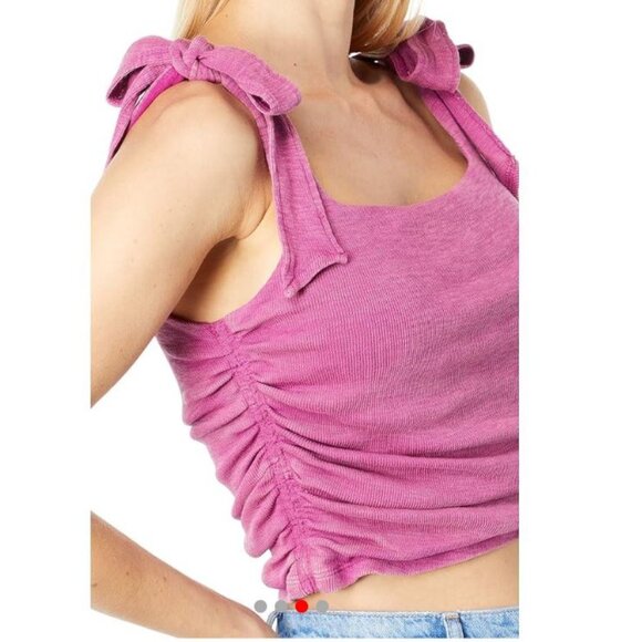 Free People || Boulevard Rouched Cropped Tank Top - Picture 3 of 11